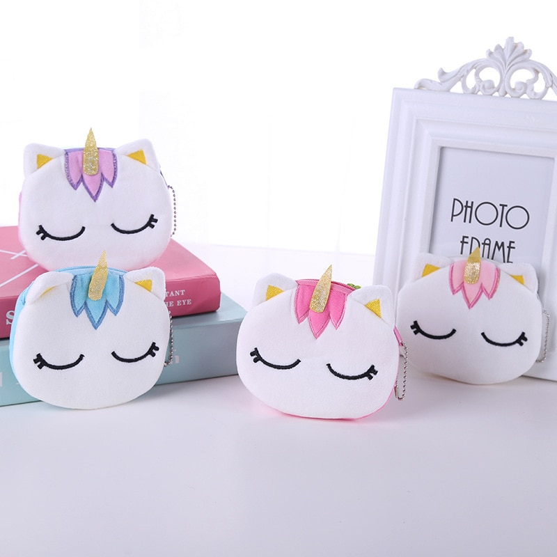 Unicorn Coin Purse Cute Plush Pouch