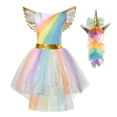 Unicorn Costume Kids Party Dress