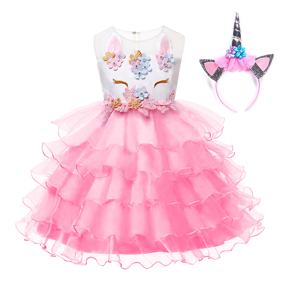 Unicorn Costume Kids Party Dress