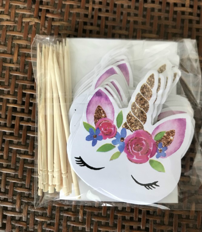 Unicorn Cupcake Toppers Party Decor 24pcs/set
