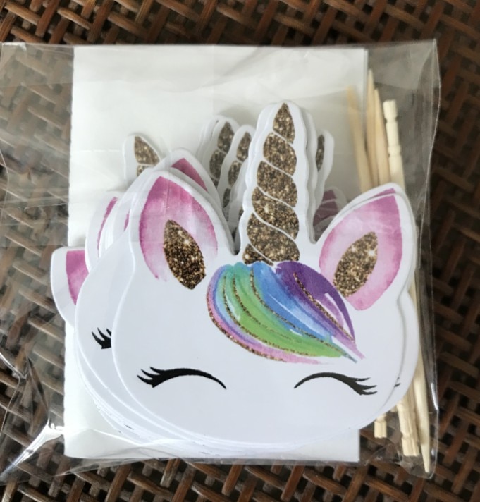 Unicorn Cupcake Toppers Party Decor 24pcs/set