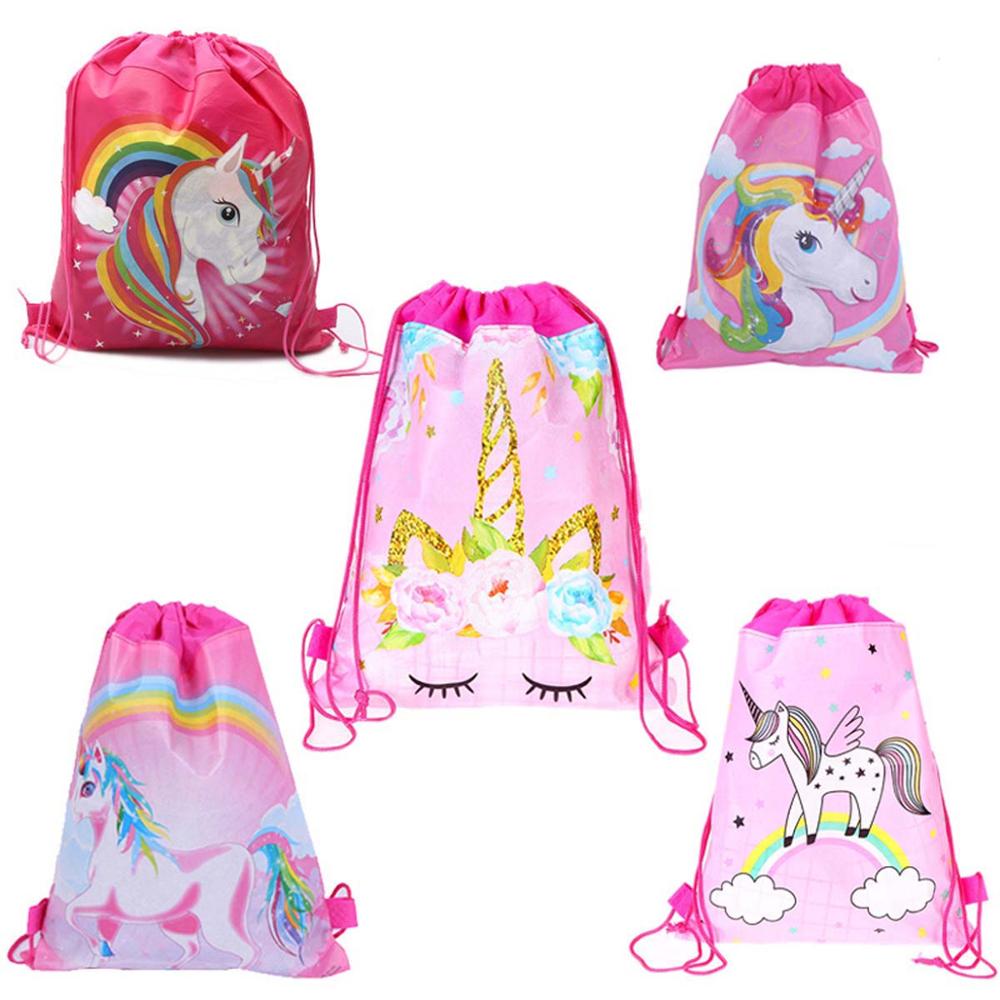 Unicorn Design Drawstring Bag for Girls