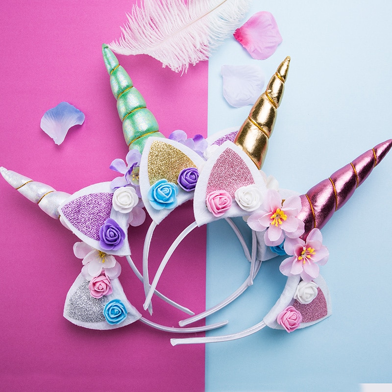 Unicorn Horn Flower Headband for Kids Unicorn Horn Flower Headband for Kids