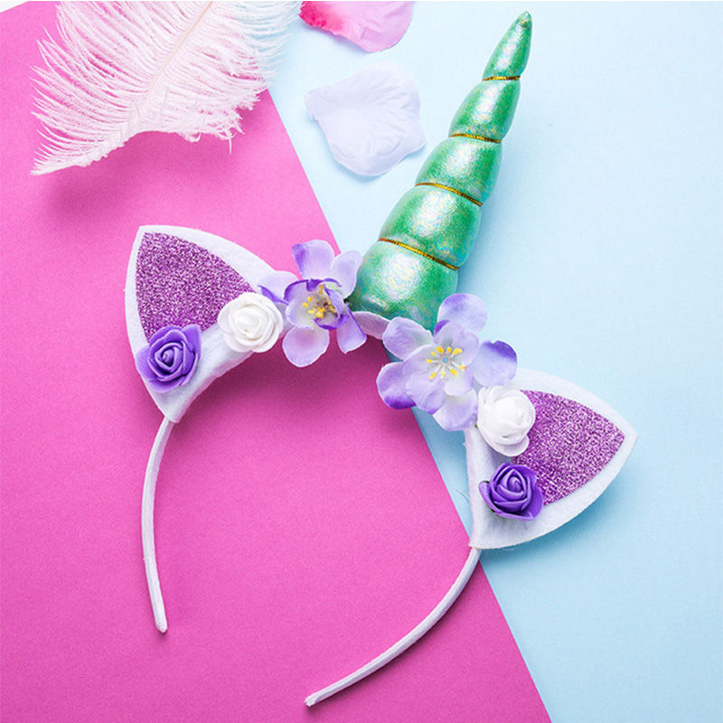 Unicorn Horn Flower Headband for Kids Unicorn Horn Flower Headband for Kids