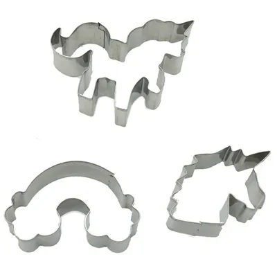 Unicorn Metal Cookie Cutters Set (3 pcs) Unicorn Metal Cookie Cutters Set (3 pcs)