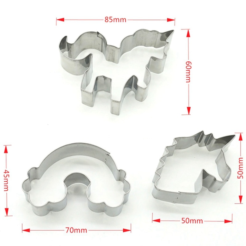Unicorn Metal Cookie Cutters Set (3 pcs) Unicorn Metal Cookie Cutters Set (3 pcs)