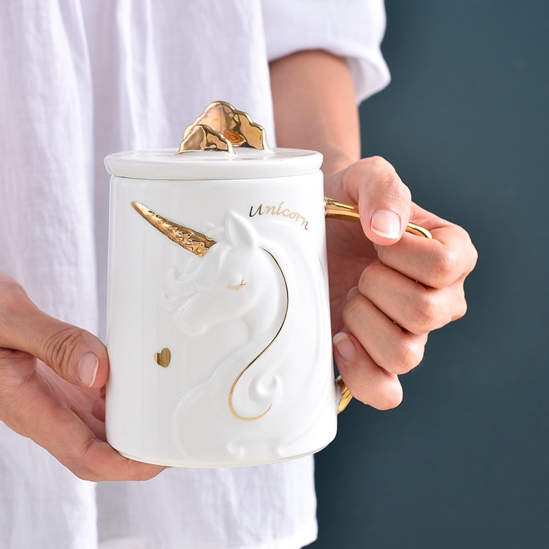 Unicorn Mug Ceramic Cup with Lid Unicorn Mug Ceramic Cup with Lid