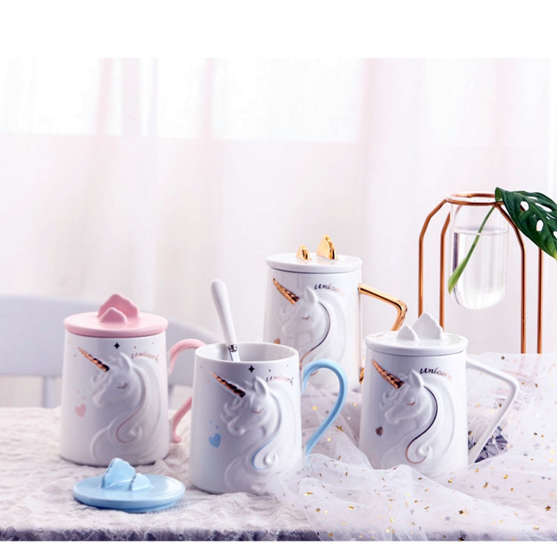 Unicorn Mug Ceramic Cup with Lid Unicorn Mug Ceramic Cup with Lid