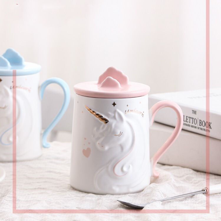 Unicorn Mug Ceramic Cup with Lid Unicorn Mug Ceramic Cup with Lid