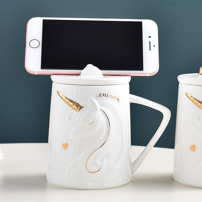 Unicorn Mug Ceramic Cup with Lid Unicorn Mug Ceramic Cup with Lid