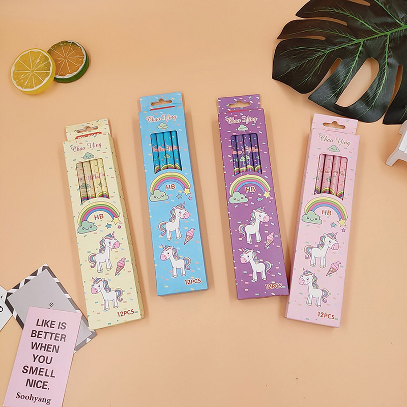 Unicorn Pencils Cute Wooden Pencils (12 pcs) Unicorn Pencils Cute Wooden Pencils (12 pcs)