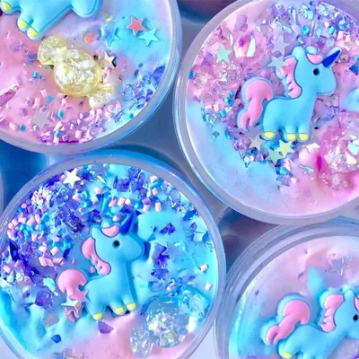 Unicorn Slime Puffy Slime with Glitters Unicorn Slime Puffy Slime with Glitters