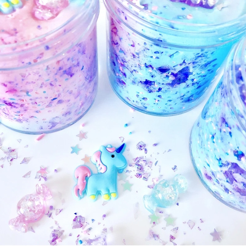 Unicorn Slime Puffy Slime with Glitters Unicorn Slime Puffy Slime with Glitters