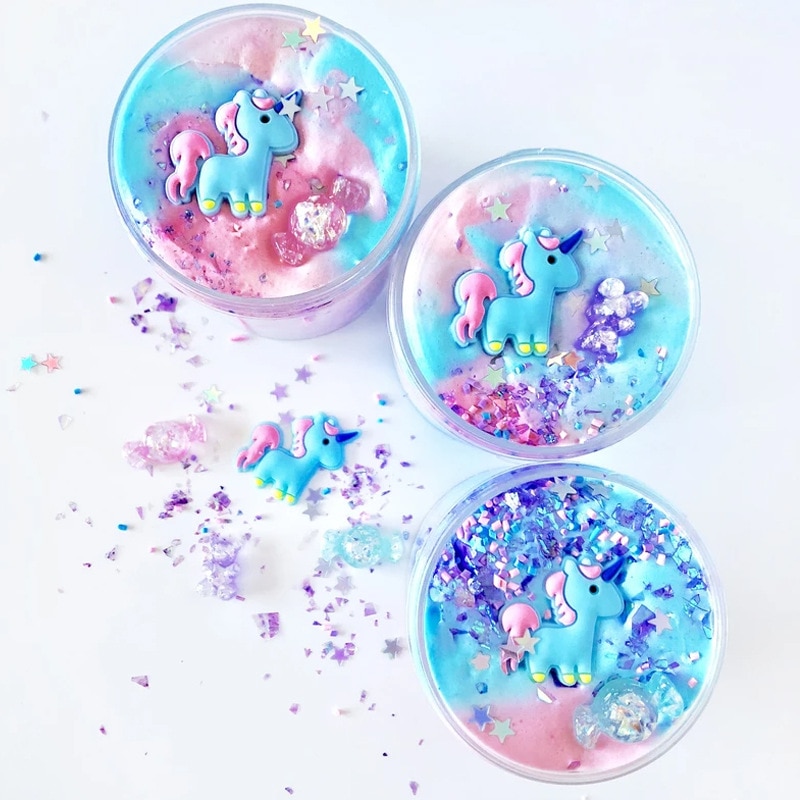 Unicorn Slime Puffy Slime with Glitters Unicorn Slime Puffy Slime with Glitters