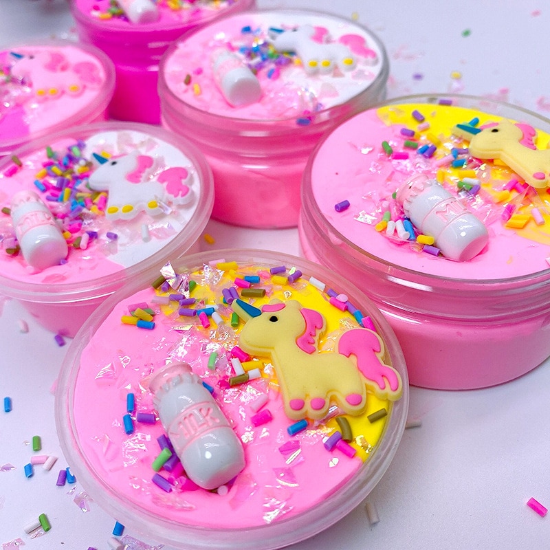 Unicorn Slime Puffy Slime with Glitters Unicorn Slime Puffy Slime with Glitters
