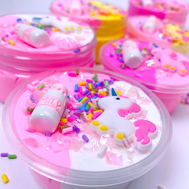 Unicorn Slime Puffy Slime with Glitters Unicorn Slime Puffy Slime with Glitters