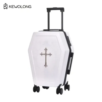 Unique design Gothic Coffin suitcase Halloween travel bag Black retro trunk Vampire themed suitcase Dark aesthetic Unique design Gothic Coffin suitcase Halloween travel bag Black retro trunk Vampire themed suitcase Dark aesthetic