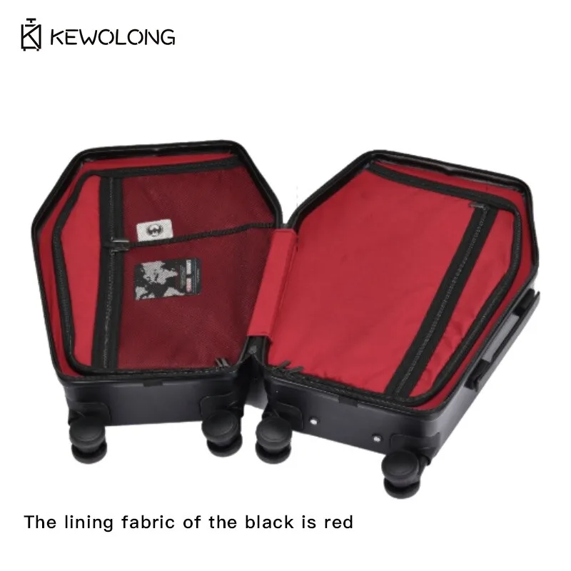 Unique design Gothic Coffin suitcase Halloween travel bag Black retro trunk Vampire themed suitcase Dark aesthetic Unique design Gothic Coffin suitcase Halloween travel bag Black retro trunk Vampire themed suitcase Dark aesthetic