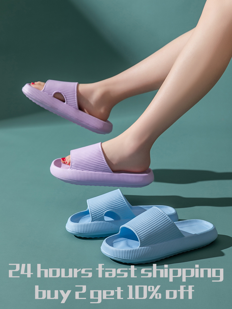 Unisex Anti Slip Slippers Thick Platform Cloud Slippers Summer Beach EVA Soft Sole Slide Sandals Leisure Indoor Bathroom Unisex Anti Slip Slippers Thick Platform Cloud Slippers Summer Beach EVA Soft Sole Slide Sandals Leisure Indoor Bathroom