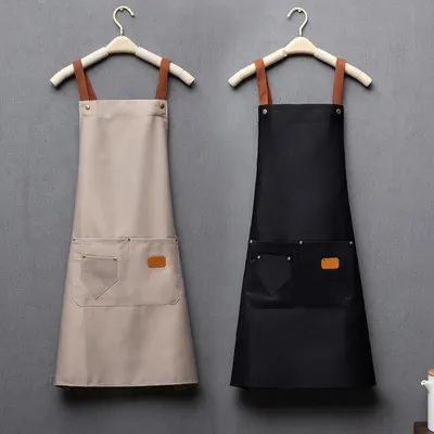 Unisex Apron Fashion Kitchen Chef Work Apron for Grill Restaurant Bar Shop Cafes Beauty Nails Studios Uniform
