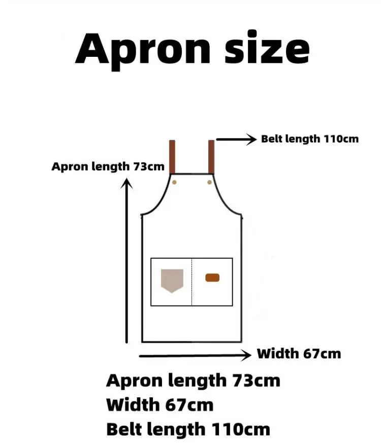 Unisex Apron Fashion Kitchen Chef Work Apron for Grill Restaurant Bar Shop Cafes Beauty Nails Studios Uniform