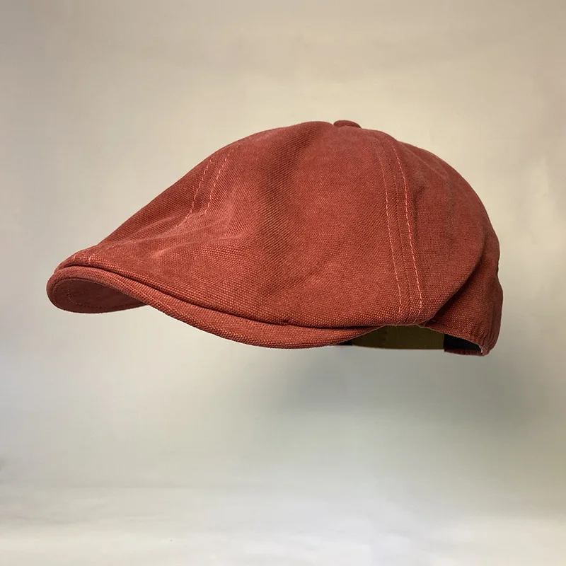 Unisex British Western Style Hat Beret Ivy Cap Classic Vintage Cotton And Linen with Adjustable Size