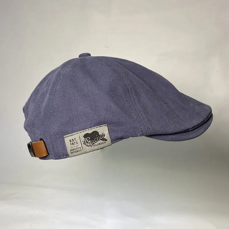Unisex British Western Style Hat Beret Ivy Cap Classic Vintage Cotton And Linen with Adjustable Size