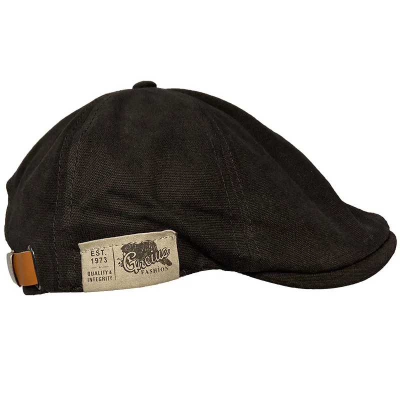 Unisex British Western Style Hat Beret Ivy Cap Classic Vintage Cotton And Linen with Adjustable Size