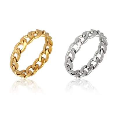 Unisex Chain Link Ring Jewelry Unisex Chain Link Ring Jewelry