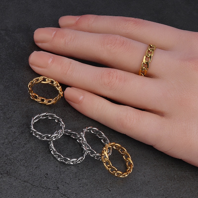 Unisex Chain Link Ring Jewelry Unisex Chain Link Ring Jewelry