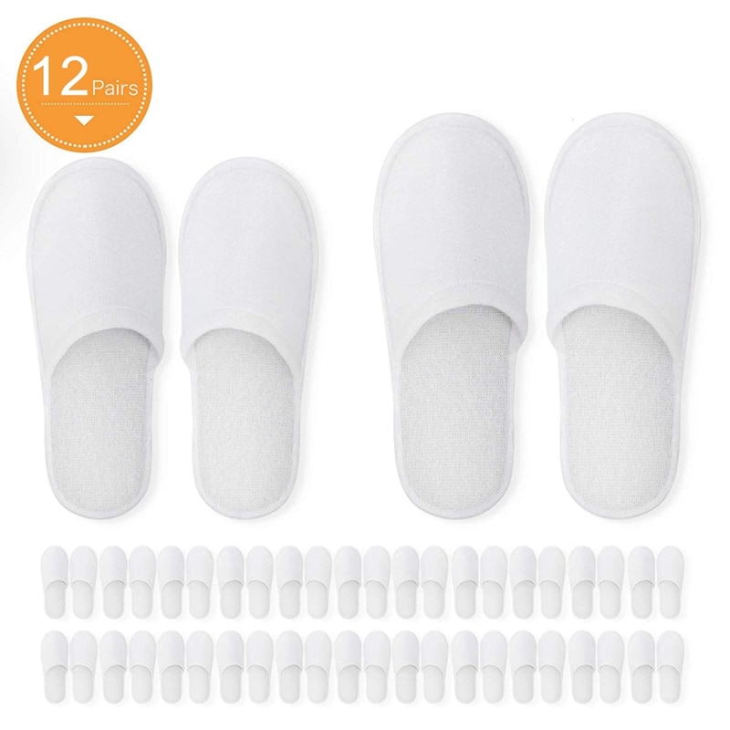 Unisex Disposable Slippers (12 Pairs) Unisex Disposable Slippers (12 Pairs)