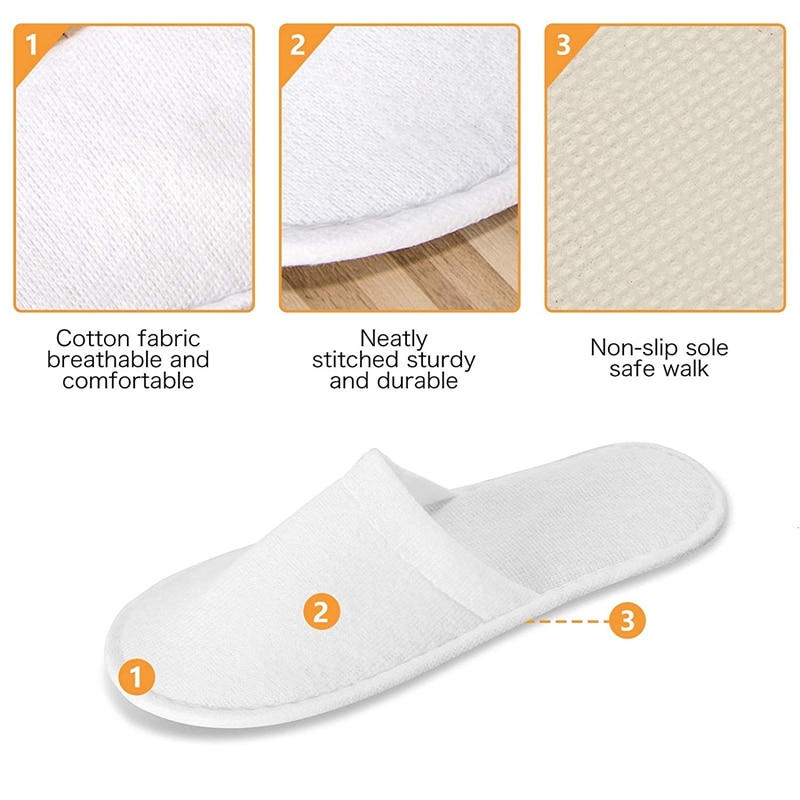 Unisex Disposable Slippers (12 Pairs) Unisex Disposable Slippers (12 Pairs)