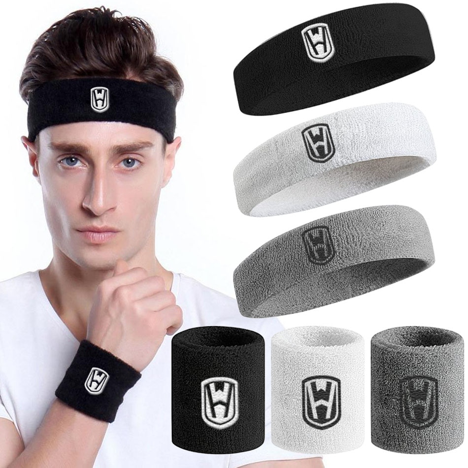 Unisex Elastic Sports Sweatband and Sweat Wristbands Set Unisex Elastic Sports Sweatband and Sweat Wristbands Set