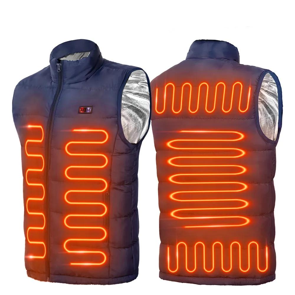 Unisex Heated Vest Zones Electric Heated Jackets Sportswear Heated Coat Graphene Heat Coat USB Heating Jacket For