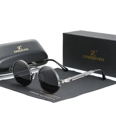 Unisex High Quality Gothic Steampunk Sunglasses Polarized Designer Vintage Round Metal Frame Sun Glasses Unisex High Quality Gothic Steampunk Sunglasses Polarized Designer Vintage Round Metal Frame Sun Glasses