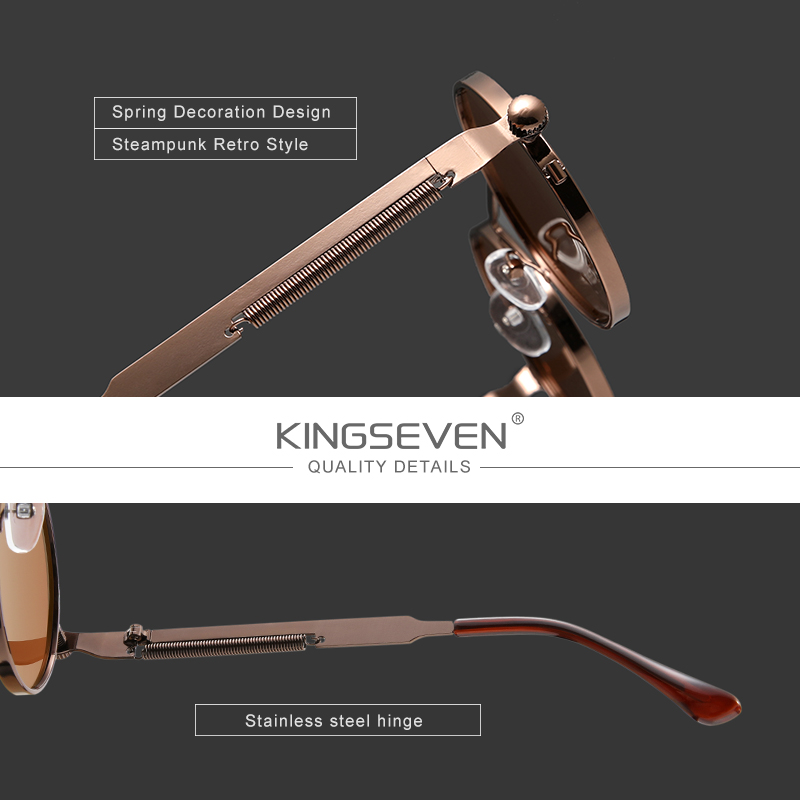 Unisex High Quality Gothic Steampunk Sunglasses Polarized Designer Vintage Round Metal Frame Sun Glasses Unisex High Quality Gothic Steampunk Sunglasses Polarized Designer Vintage Round Metal Frame Sun Glasses