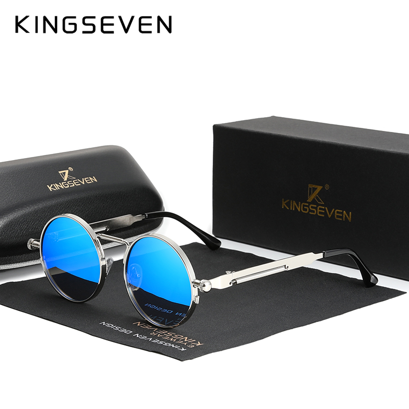 Unisex High Quality Gothic Steampunk Sunglasses Polarized Designer Vintage Round Metal Frame Sun Glasses Unisex High Quality Gothic Steampunk Sunglasses Polarized Designer Vintage Round Metal Frame Sun Glasses