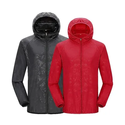 Unisex Hiking Jacket Waterproof Quick Dry Camping Windbreaker Trekking Fishing Rain Coat Outdoor Anti UV Clothes