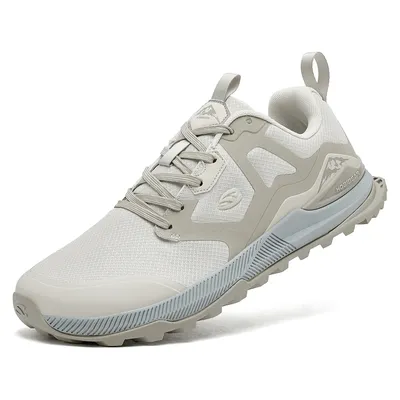 Unisex Hiking Shoes Women Men Trail Running Outdoor Sneakers Artificial Leather Non Slip Lace-Up Walking Shoes