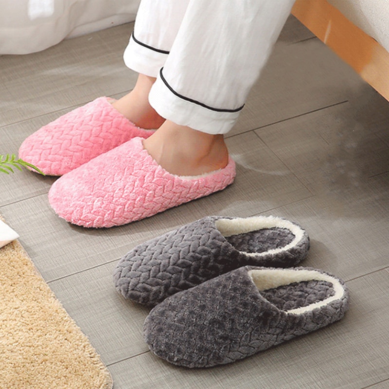 Unisex Indoor Soft Plush Slippers