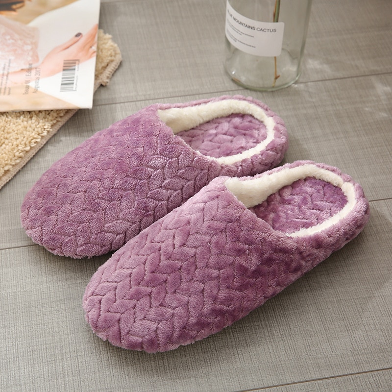 Unisex Indoor Soft Plush Slippers