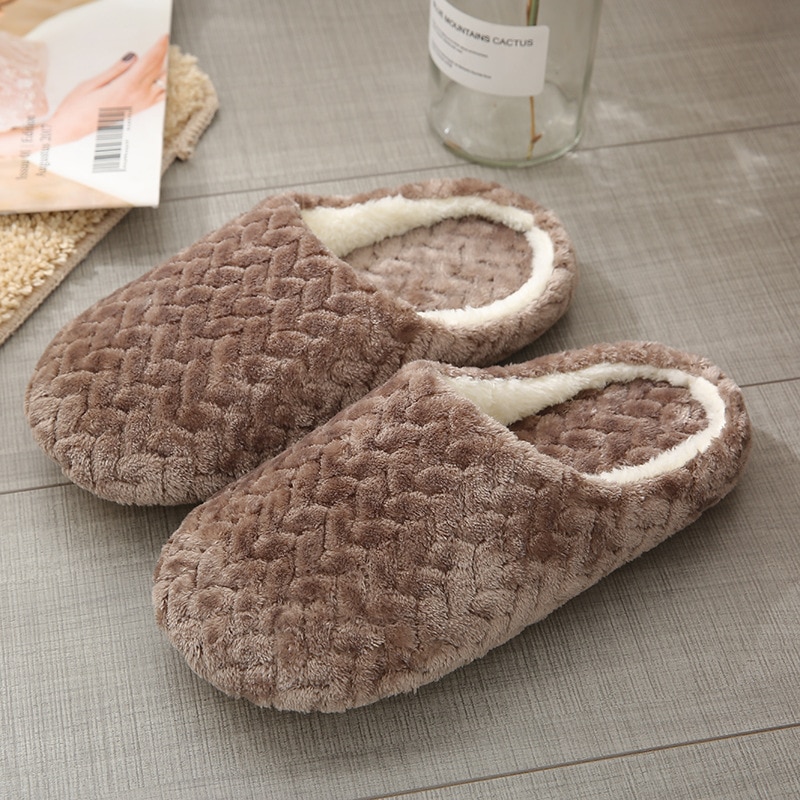 Unisex Indoor Soft Plush Slippers