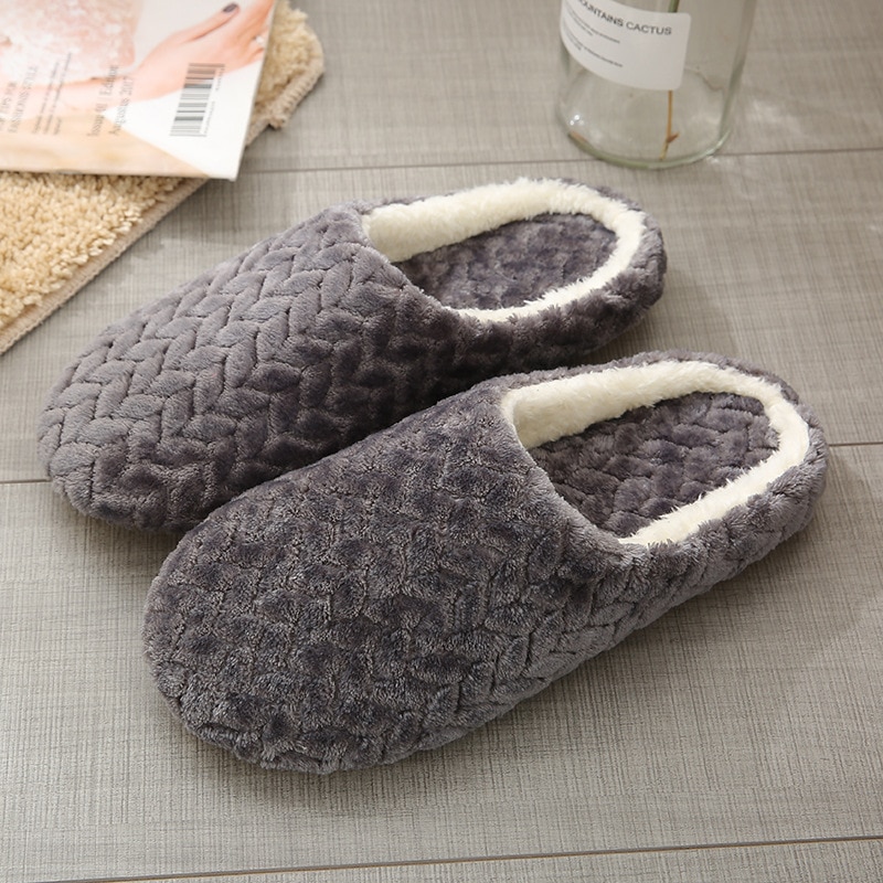 Unisex Indoor Soft Plush Slippers