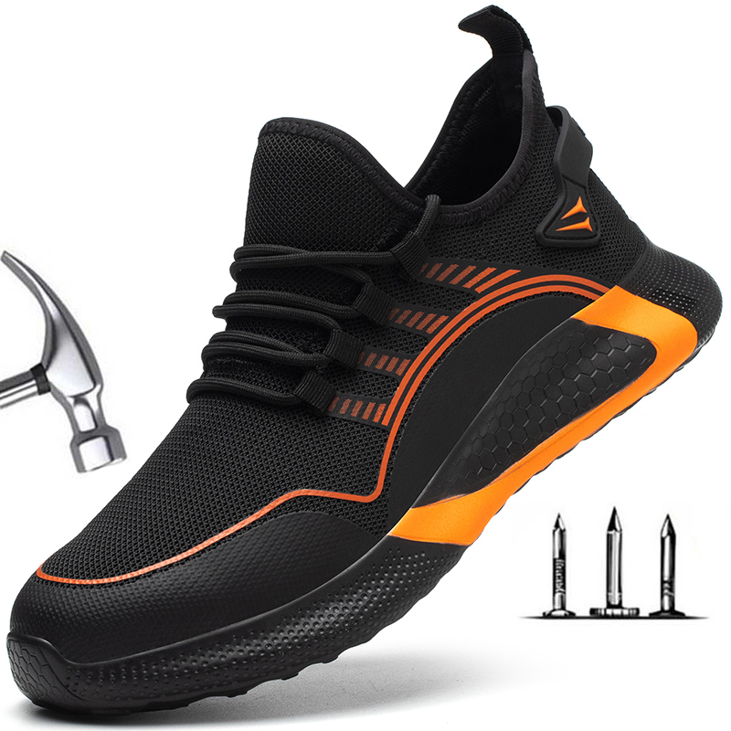 Unisex Lightweight Work Safety Shoes Breathable Sports Safety Shoes Work Boots S3 Anti Smashing