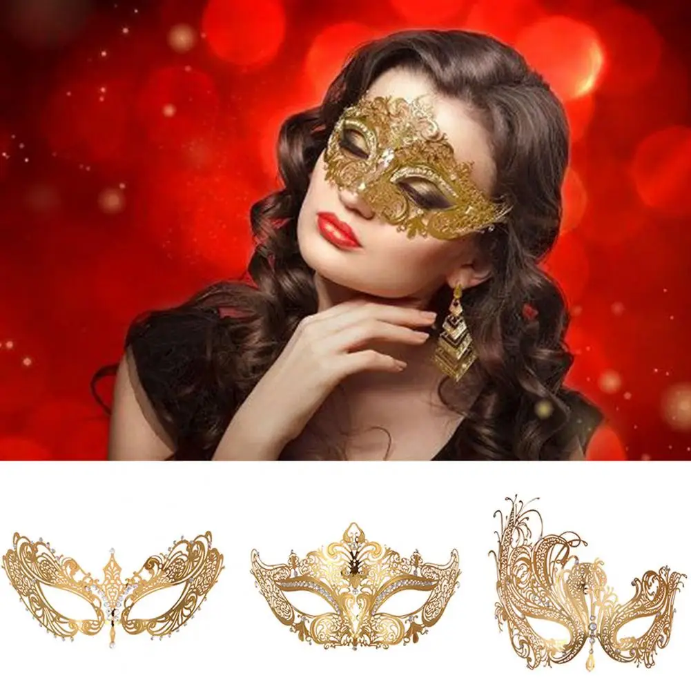 Unisex Masquerade Face Cover Set Sexy Fox Eye Masks Party Fancy Dress Cosplay Costume Metal Venetian Masquerade Masks