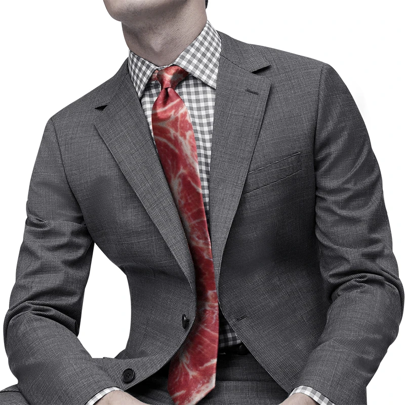 Unisex Meat Style Design Tie Fashion Hot Food Printing Men's Tie Fun Wedding Party Halloween Shirt Accessories Unisex Meat Style Design Tie Fashion Hot Food Printing Men's Tie Fun Wedding Party Halloween Shirt Accessories