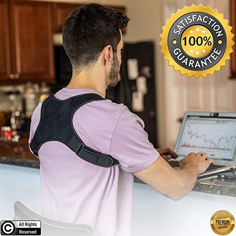 Unisex Posture Corrector Adjustable Upper Back Brace Back Straightener Providing Pain Relief Lumbar Neck Shoulder Unisex Posture Corrector Adjustable Upper Back Brace Back Straightener Providing Pain Relief Lumbar Neck Shoulder