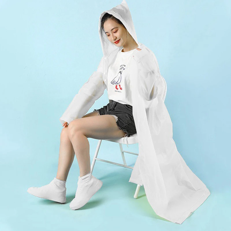Unisex Raincoat Impermeable Thickened Waterproof Raincoat Tourism Outdoor Hiking Rain Poncho Raincoat Hooded Rain Coat