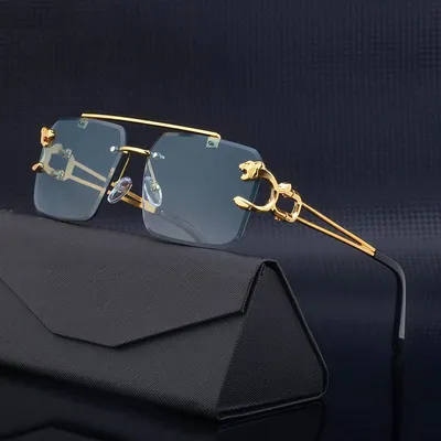 Unisex Retro Rimless Sunglasses Steampunk Sunglasses Punk Fashion Glasses Vintage Shades Gafas De Sol Sonnenbrill Sun