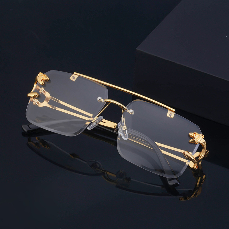 Unisex Retro Rimless Sunglasses Steampunk Sunglasses Punk Fashion Glasses Vintage Shades Gafas De Sol Sonnenbrill Sun